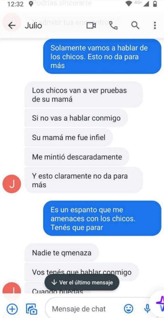 "Tenés que parar"